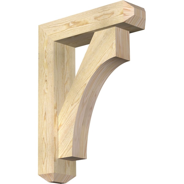 Ekena Millwork Westlake Craftsman Rough Sawn Bracket w/ Offset Brace, Douglas Fir, 6"W x 22"D x 30"H BKT0604X22X30WTL04RDF - main